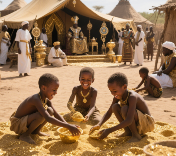 招财猫配资 非洲 “黄金部落” 奇景: 孩童金砂作乐, 酋长生活有多壕?