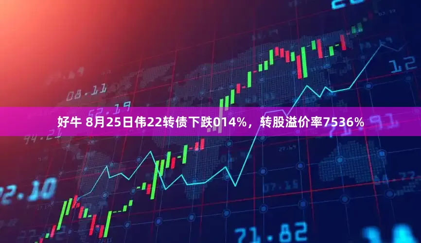 好牛 8月25日伟22转债下跌014%，转股溢价率7536%
